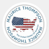 De Verenigde Staten van Amerika Sticker (Voorkant)