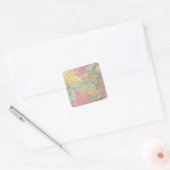 De Verenigde Staten van Amerika Vierkante Sticker (Envelop)