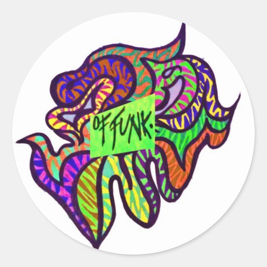 DE VERENIGDE STATEN VAN FUNK RONDE STICKER (Voorkant)