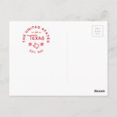 De Verenigde Staten van Texas Briefkaart (Achterkant)