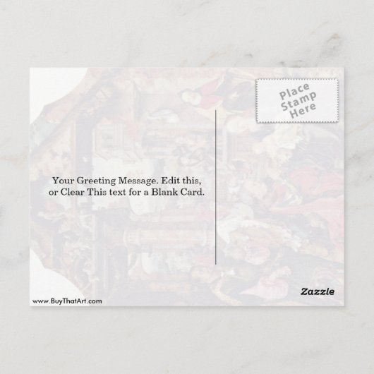De verergering van de Magi door Joos van Cleve Briefkaart (Achterkant)