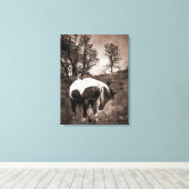 De verf canvas afdruk (Insitu (Houten vloer))