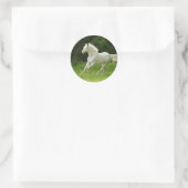 De verf in beweging ronde sticker (Tas)