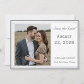 De verfijnde katholieke bruiloft save the date (Voorkant)