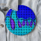 De verfijnde silhouet | Frans blauw geweven Ronde Button 6,0 Cm (In situ)