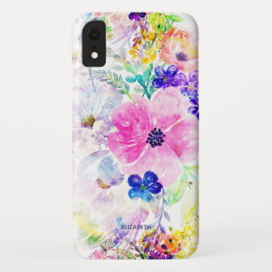 De verfontwerp van de mooie waterverf bloemenhand Case-Mate iPhone case