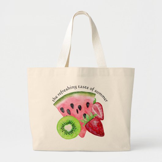 De verfrissende smaak van de zomer grote tote bag (Voorkant)