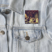 De Vergadering onder Peter de Grote Vierkante Button 5,1 Cm (In situ)