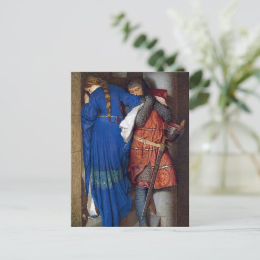 De vergadering op de torentetrappen door F.W. Burt Feestdagenkaart (Staand voorkant)