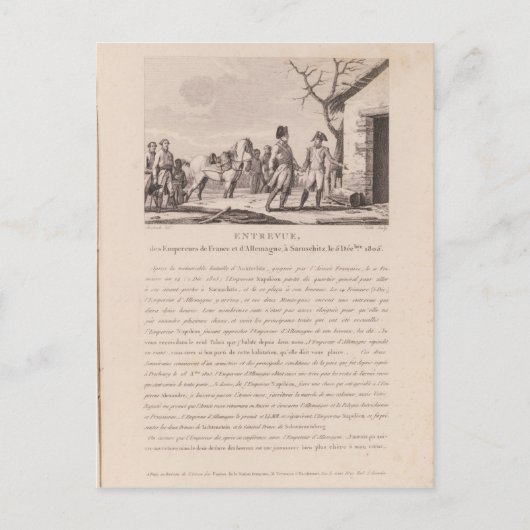 De vergadering van de commandanten briefkaart (Voorkant)