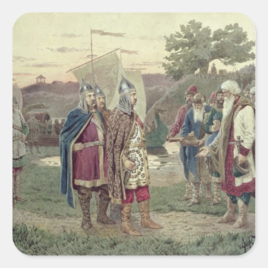De vergadering van de Groothertog met het volk Vierkante Sticker (Voorkant)