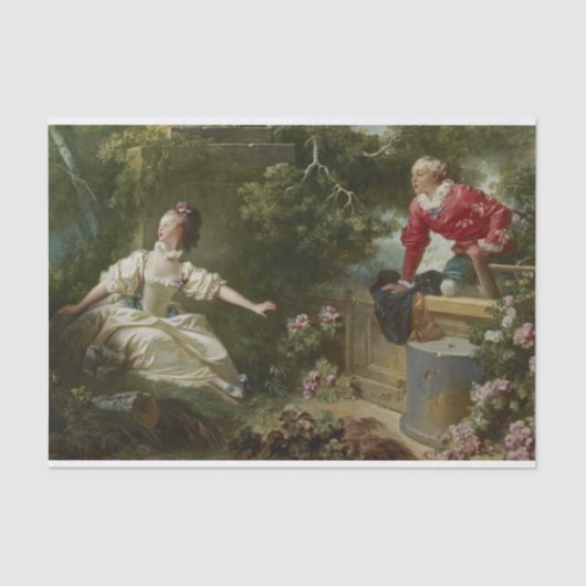 De vergadering van Jean Honore Fragonard Tissuepapier (Voorkant)