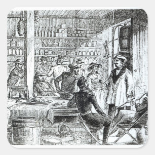 De vergadering van Mary Seacole en Alexis Soyer Vierkante Sticker
