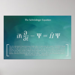 De vergelijking Schrödinger - Wiskunde Poster