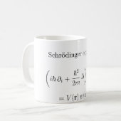 De vergelijking van Schrodinger met naam Koffiemok (Voorkant links)
