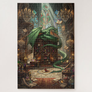 De Vergeten Drakenbibliotheek Fantasy Kunst Legpuzzel