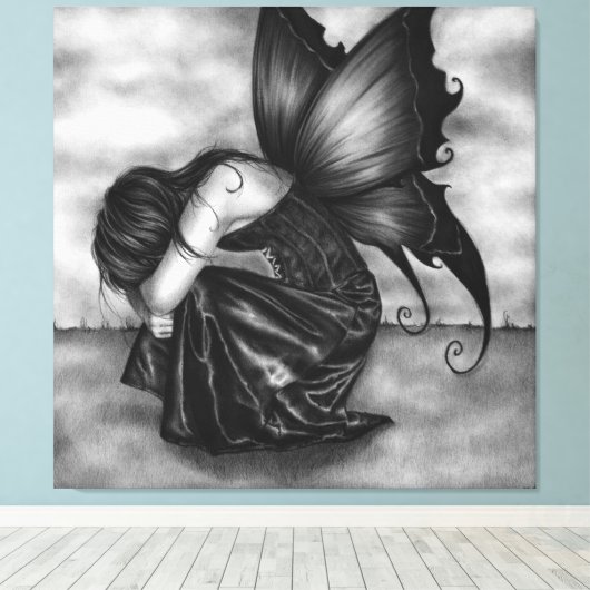 De vergeten Fairy Canvas Print (Insitu (Houten vloer))