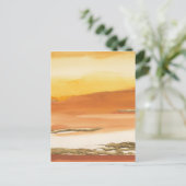 De vergulde Amber Abstracte Druk van I v2 Briefkaart (Staand voorkant)