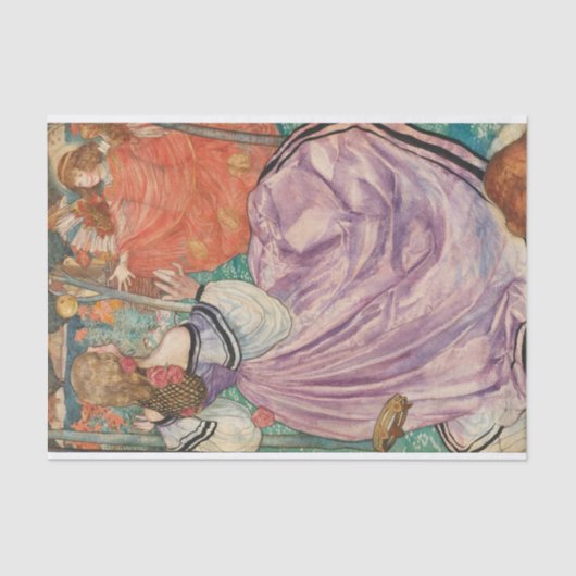 De vergulde appel van Eleanor Fortescue-Brickdale Tissuepapier (Voorkant)