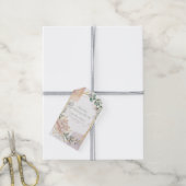 De Vergulde Frame Bloemrijke Bruiloft Cadeaulabel (Met Touw)