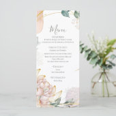 De Vergulde Frame Bloemrijke Bruiloft  Menu (Staand voorkant)