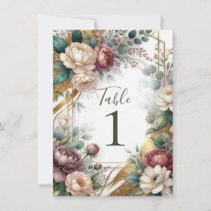 De vergulde geheime tuin Bloemrijke glamour bruilo Kaart