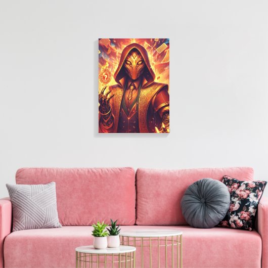 De vergulde illusionist canvas afdruk (Insitu (Woonkamer))