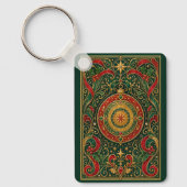 De Vergulde Kerstkompas Sleutelhanger (Voorkant)