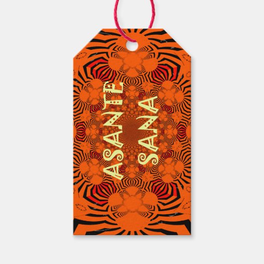 De Vergulde Zenit Cadeaublaadjes: Afrikaanse Geome Cadeaulabel (Voorkant)
