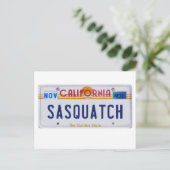 De Vergunning van Californië Sasquatch Briefkaart (Staand voorkant)