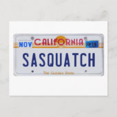 De Vergunning van Californië Sasquatch Briefkaart (Voorkant)