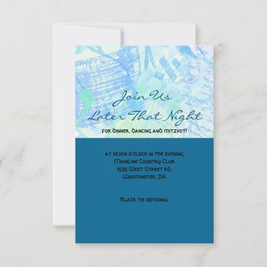 DE VERHAAL WRITER Bar Bat Mitzvah Party Card Kaart (Voorkant)