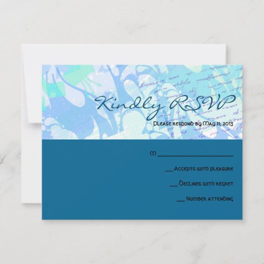 DE VERHAAL WRITER Bar Bat Mitzvah Reply Card RSVP Kaartje (Voorkant)