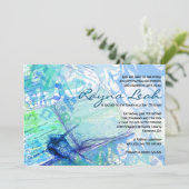 DE VERHAAL WRITER Bar Bat Mitzvah Uitnodiging (Staand voorkant)