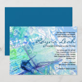 DE VERHAAL WRITER Bar Bat Mitzvah Uitnodiging (Voorkant / Achterkant)