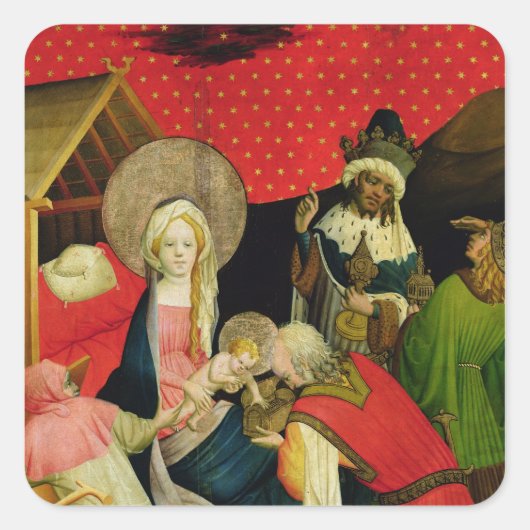 De verheerlijking van de Magi 2 Vierkante Sticker (Voorkant)