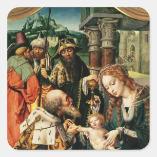 De verheerlijking van de Magi 2 Vierkante Sticker