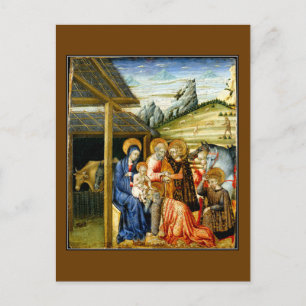 De verheerlijking van de Magi door Giovanni di Pao Briefkaart