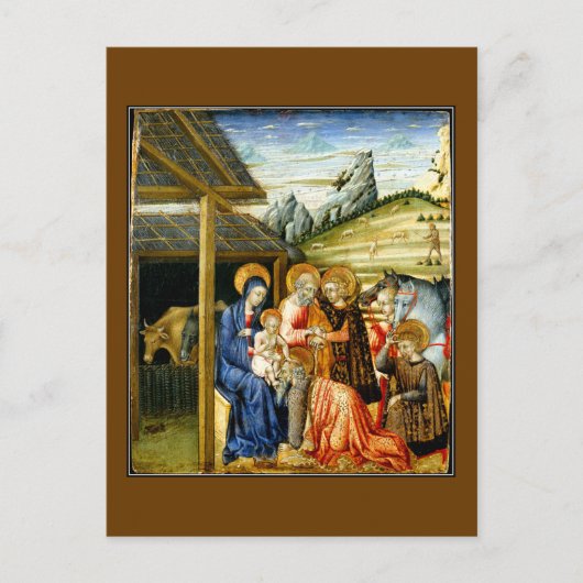 De verheerlijking van de Magi door Giovanni di Pao Briefkaart (Voorkant)