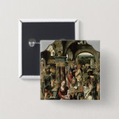 De verheerlijking van de Magi Vierkante Button 5,1 Cm (Voorkant /achterkant)