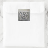 De verheerlijking van de Magi Vierkante Sticker (Tas)