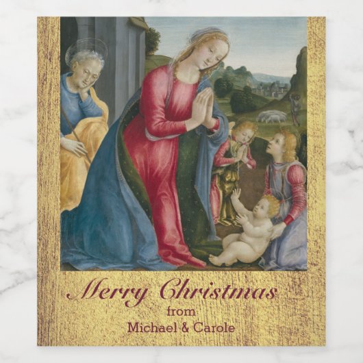 De verheerlijking van het Christelijke Kind - Fred Wijn Etiket (Enkel label)