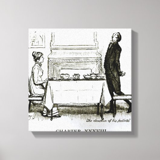 De verheviging van zijn gevoelens" canvas afdruk (Voorkant)