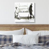 De verheviging van zijn gevoelens" canvas afdruk (Insitu (Slaapkamer))