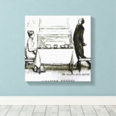 De verheviging van zijn gevoelens" canvas afdruk (Insitu (Houten vloer))