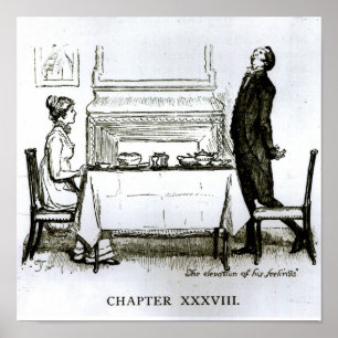 De verheviging van zijn gevoelens" poster