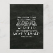 De verhoging omhoog en beweegt vooruit Inspirerend Briefkaart (Voorkant)