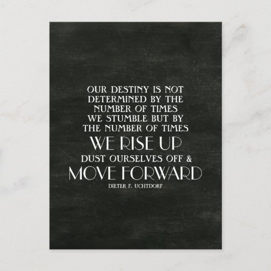 De verhoging omhoog en beweegt vooruit Inspirerend Briefkaart (Voorkant)