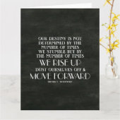 De verhoging omhoog en beweegt vooruit Inspirerend Kaart (Gele Bloem)