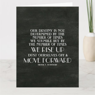 De verhoging omhoog en beweegt vooruit Inspirerend Kaart